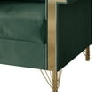 thumbnail image 5 of Castle Place Comtemporary Glam Velvet Upholstered Armchair, Carribean Green, 5 of 7