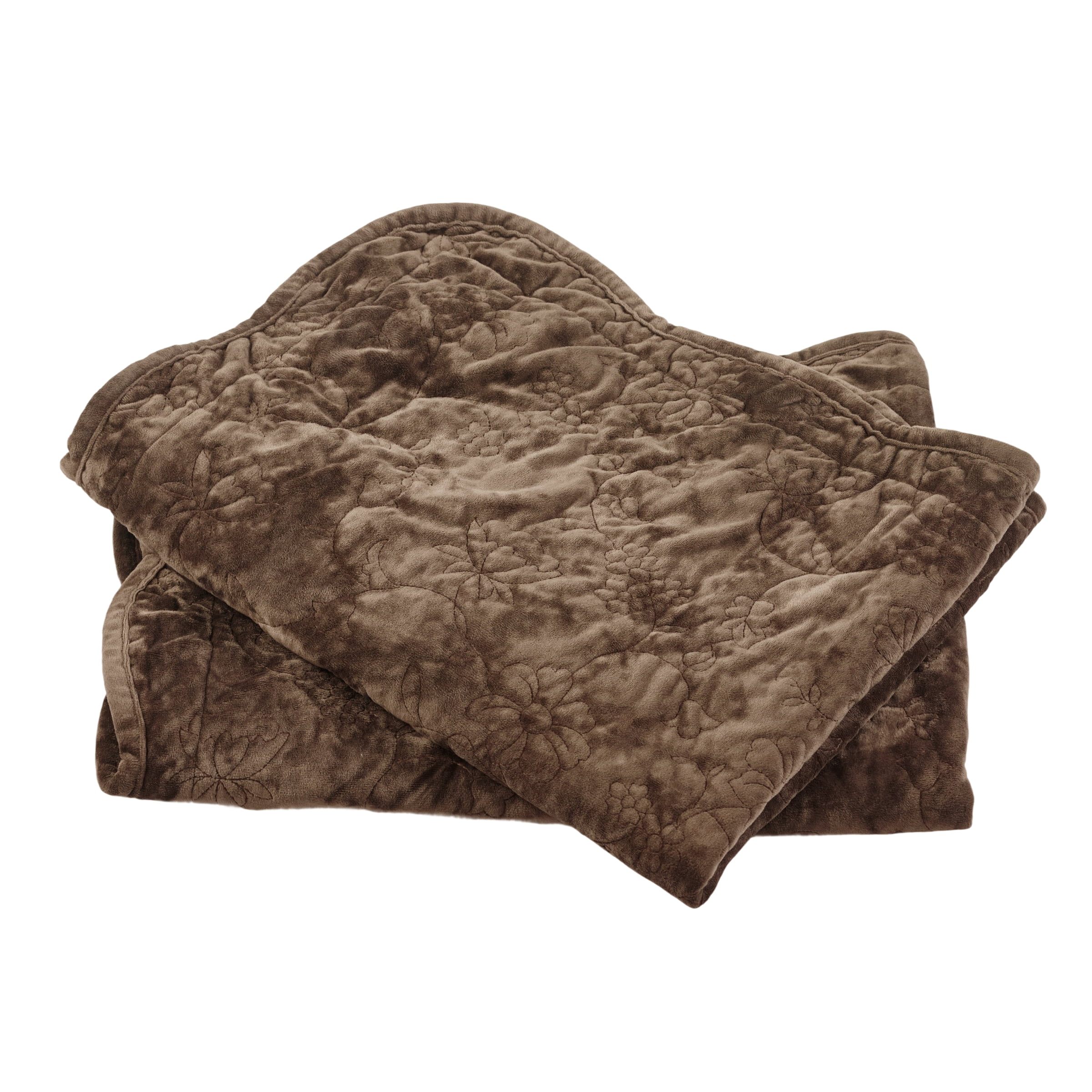 The Pioneer Woman Eloise Floral Velvet Pillow Shams, Standard, Rich Brown, 2 Pack