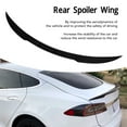 thumbnail image 4 of 3PCS Universal Car Rear Trunk Spoiler , Wing Bright Black 120cm Low  Noise Lightweight Shockproof for Vehicle Type A with Convex Spots Tail, 4 of 8