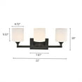 thumbnail image 3 of RADIANCE Goods Contemporary 3 Light Rubbed Bronze Bath Vanity Fixture 22" Width, 3 of 5
