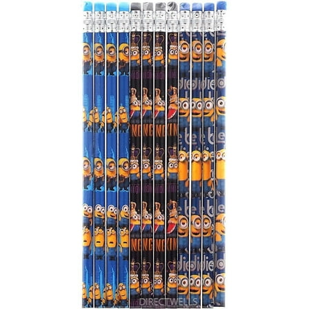 Minions Character Authentic Licensed 24 Wood Pencils Pack -BLK
