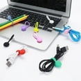 thumbnail image 5 of 10 PCS Magnetic Cable Ties Silicone Cable Clips Cord Organizer Reusable Magnetic Cord Ties USB Cable Manager for Office, School, Home, 5 of 5