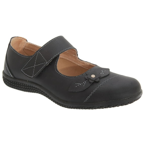 Boulevard Womens Touch Fastening Extra Wide Summer Casual Leather Shoes