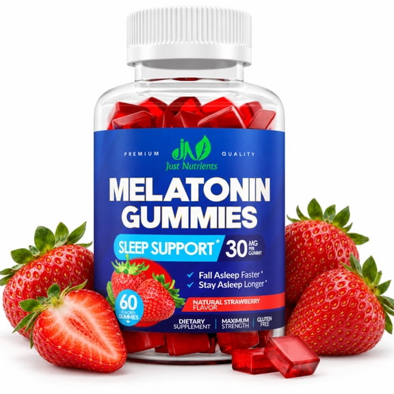 Melatonin 30mg Gummies for Adults, Zero Sugar (2 Month Supply)