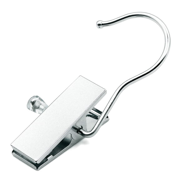 Coideal Ganchos para colgar botas, paquete de 8 ganchos para colgar ropa, organizador de ropa portátil de acero inoxidable, soporte para pantalones para armario de viaje, toalla (plateado)