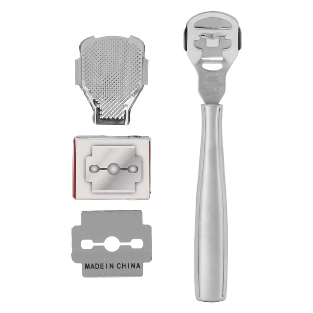 Removedor de callos de acero inoxidable, afeitador de callos para pies, removedor de durezas del talón, herramienta de pedicura (MJJPG022 15,2 cm 6 pulgadas)