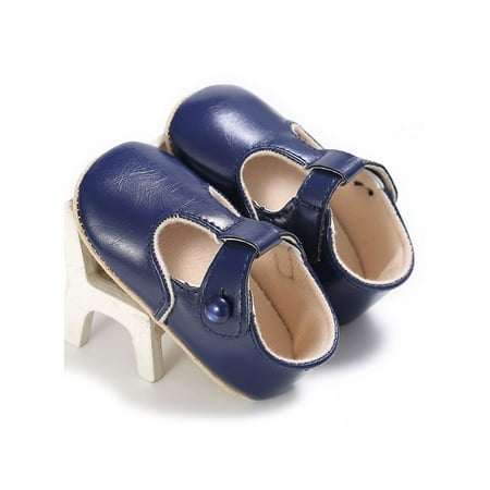 Infants Leather Trainers - Lavaport 0-18M Infant Baby Girl Soft Sole Crib PU Leather Princess Shoes