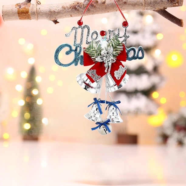 ¡Rebajas Sorprendentes!, Campanas de Navidad Decoración colgante para árbol de Navidad Accesorios de decoración navideña Campanas de Papá Noel Decoración colgante para regalo de Navidad Akmoler