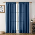 thumbnail image 2 of sasyxdc Rideaux Vert Sauge 72 Pouces de Long pour Chambre Salon Filtrant la Lumière Lin Doux Texturé Semi-Transparent Style Rustique Rideau de Porte Moderne Poche de Tringle 2 Panneaux 42x, 2 of 8