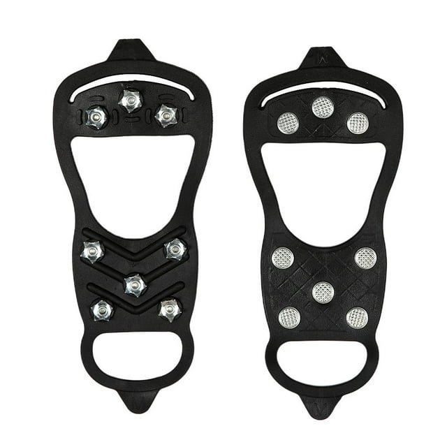 Tacos para caminar sobre nieve helada 1 Par 8 Antideslizante Zapato Caminar Tacos Apretones Crampón Tracción , M
