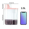thumbnail image 4 of Food Storage Box Plastic Sealpot Container Pantry kitchen food organizer; Organizer Bin Kitchen Food Organizer Jar, Pink, 2.5L, 4 of 8