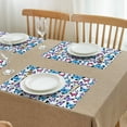 thumbnail image 3 of Tropical Butterfly Floral Artistic Pattern Heat Resistant Flax Table Mats, Wrinkle Free Machine Washable Place Mats for Dining Table, Cute Aesthetic Design for Butterfly Lover, Set of 4, 3 of 6