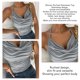 thumbnail image 5 of Camiseta sin mangas con pliegues para mujer, Top sin mangas con cuello Halter, camiseta sin espalda de moda de Color puro, Top con tirantes ajustado gris M, 5 of 6