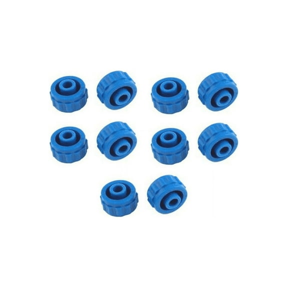 Global Medical Products Syringe Tip Cap, Luer Lock, Blue, Non-Sterile, 10 Pack