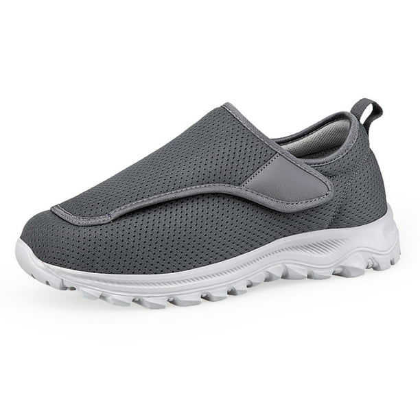 Zapatos Ortopédicos Sin Cordones para Hombre Con Cierre Ajustable Antideslizantes Pies Hinchados
