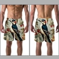 thumbnail image 3 of luoweisi Men's Beach Shorts Quick Dry Swim Trunks with Mesh Lining Woodpecker M, 3 of 5