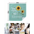 thumbnail image 4 of Sunflowers Cloth Napkins Set of 6 Reusable Dinner Napkins, Modern Bee You Are My Sunshine Teal Green Cocktail Napkin Washable Table Napkins for Wedding/Holiday Party/Baby Shower 20"x20", 4 of 7