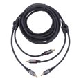 thumbnail image 1 of Stereo Audio Speaker Wire Pure Copper Head Amp Amplifier Install Cord Car Audio Signal Wire RCA Power Amplifier Cable, 1 of 1