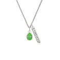 thumbnail image 2 of Delight Jewelry Lime Green Easter Egg with Color Crystal Band Silvertone Forever Bar Charm Necklace, 23", 2 of 4