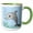 Green/White, variant on 3drose, Cute Grey Dolphin Blue Ocean, 15oz Mug
