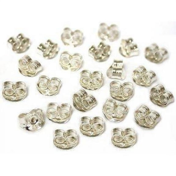 24 Sterling Silver Earring Backs Jewelry Ear Nut 6mm