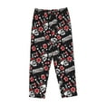 thumbnail image 4 of Sigee Vintage Skull Casino Print Women's Soft Pajama Pants - Breathable and Comfortable Lounge Sleep Bottoms with Elastic Waistband and Pockets-Medium, 4 of 9