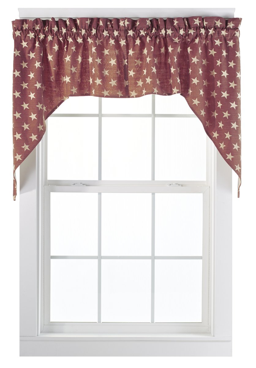 Pinecone Swag Set Window Curtains Pair 72x36 total 2 inch rod pocket