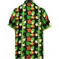 thumbnail image 2 of HAPPY BAY Men's Front Pocket Hawaiian Vacation Shirts Button Down Summer Beaches Tops Short Sleeve Stylish Hawaii Shirts Men L Anne's Lace, Black, 2 of 5