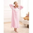 thumbnail image 5 of Aideaone Girl Nightgowns Lace Sleepwear Lightweight Nightdress Soft Princess Pajamas Dress white 4-12 Years, 5 of 8