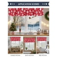 thumbnail image 6 of Christmas Tree Valances for Windows, 42 x 18in, Winter Snowflakes Stars White Red Rod Pocket Kitchen Valance Curtain Light Filtering Window Treatments for Living Room Bedroom, 1 Panel, 6 of 7