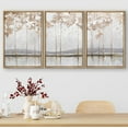 thumbnail image 3 of IDEA4WALL 3 Panels Framed Canvas Print Wall Art Set Pastel Mountain Lake Tree Forest Abstract Landscape Illustration Modern Art Decorative Nordic Artwork Housewarming - 24"x36"x3 Panels Natural, 3 of 5