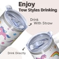 thumbnail image 4 of 20OZ Unicorn Themed Tumbler with Handle Double Wall Insulated Cup Ideal Gifts for Women Unicorn Lovers Suitable for Birthday Christmas and Picnic Trips, 4 of 6