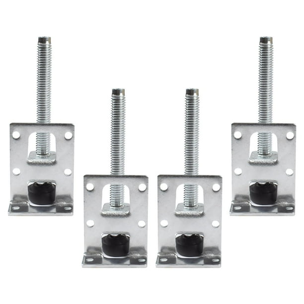 4 patas niveladoras ajustables para muebles, rosca M10, con tuercas de seguridad para gabinetes. Perno de 102 mm
