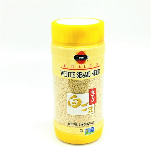 J-Basket Hulled White Sesame Seed 9oz /255g