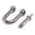 thumbnail image 3 of 3X,M6X38mm Straight D-Shackle, Short, Stainless Steel AISI 316, 3 of 8