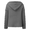 thumbnail image 3 of Vedolay Top Women's Lapel Neck Long Sleeve Clothes Button Front Fashion Jacket,Dark Gray S, 3 of 4