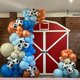thumbnail image 3 of Juego de guirnaldas con forma de arco con globos para decoración de fiesta, 158 piezas, diseño de vaca azul, 3 of 6