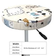 thumbnail image 4 of Fotbe Hand Drawn Animals Stool Covers Round,Waterproof Round Bar Stool Covers Bar Chair Covers Washable Stool Cushion Slipcover for 12-14 Inch Chair-13 inch, 4 of 7