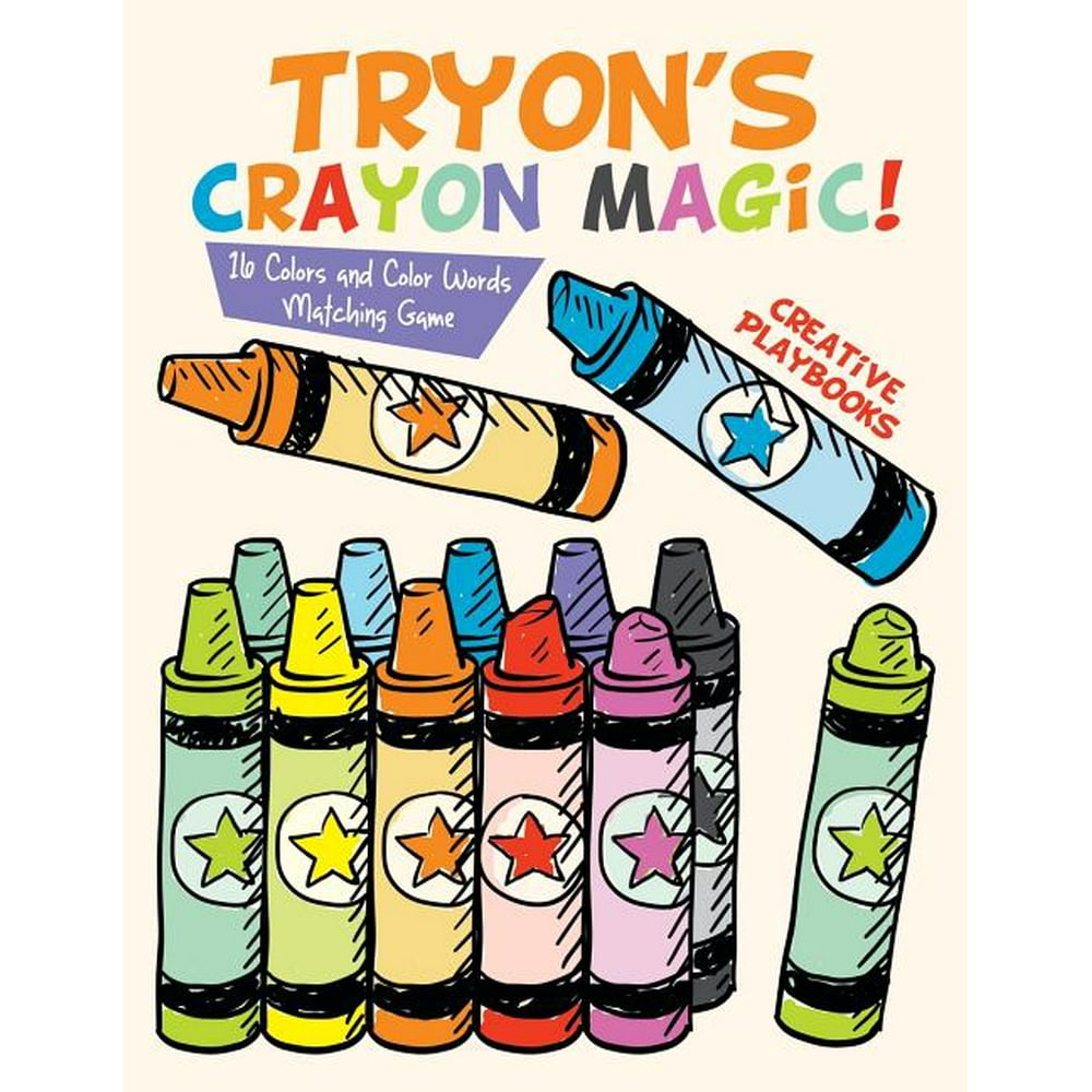 Tryon's Crayon Magic! 16 Colors and Color Words Matching Game Walmart