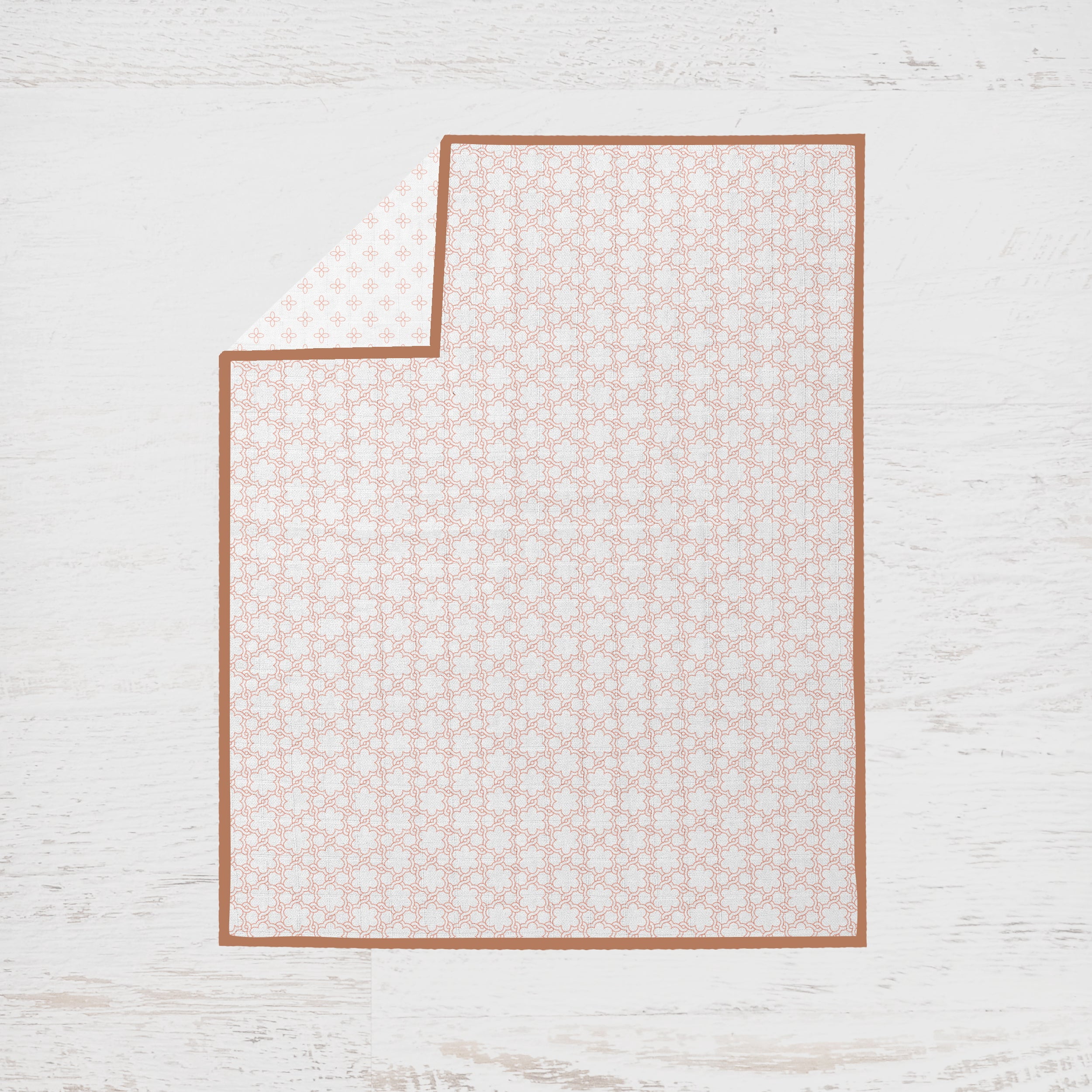 Bacati - Paisley Petals Floral 3-Piece Muslin Crib Bedding Set - Coral Girls