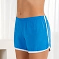 thumbnail image 5 of hoksml Women Elastic Waist Cotton Blend Side Stripe Casual Shorts Loose Fit Sleep Lounge Shorts for Home Sports Wear, 5 of 6