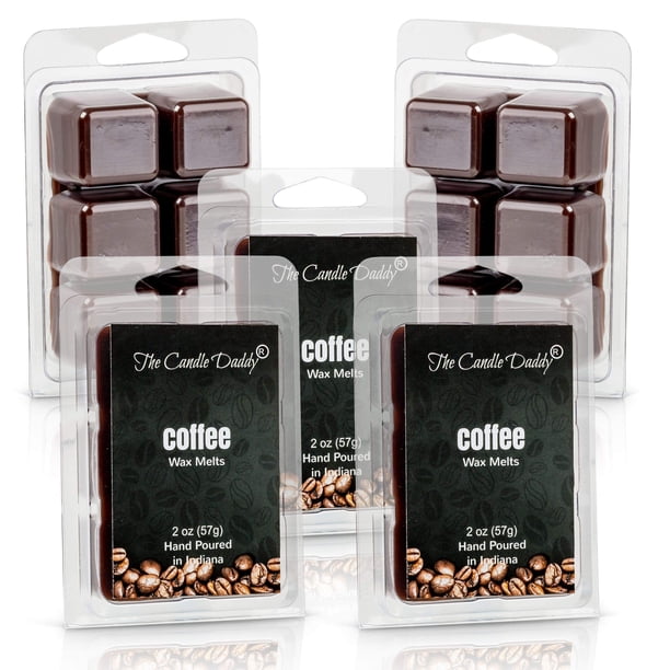 The Candle Daddy Coffee- Cubos/derretimientos de cera con aroma máximo- 5 paquetes -10 onzas en total- 30 cubos