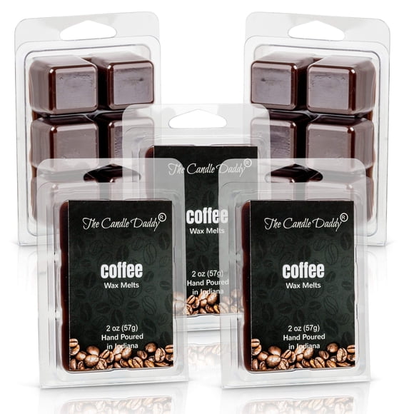 The Candle Daddy Coffee- Cubos/derretimientos de cera con aroma máximo- 5 paquetes -10 onzas en total- 30 cubos