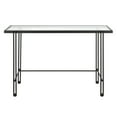 thumbnail image 5 of Evelyn&Zoe Contemporary 48 in. Blackened Bronze Metal Desk with Glass Top, 5 of 10