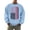 Light Blue, variant on Men's Valentine's Day Sweatshirt Long Sleeve Crew Neck Casual Love Heart Print Pullover Sweater