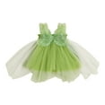 thumbnail image 1 of Butterfly Embroidery Tiered Tulle Sleeveless Dress for Girls, 1 of 9