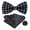 Black and White, variant on Light Yellow Silk Pre-Tied Bow Ties for Men Pocket Square Lapel Pin for Wedding Tuxedo