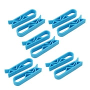 Uxcell 5.7 x 1.5 x 1cm Garbage Waste Bin Trash Bag Anti-slip Clip Clamp 10 Pack