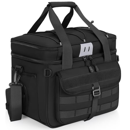 30l Large Fishing Tackle Bag Waterproof Box For Saltwater & Freshwater Gear And Equipment Storage Padded Shoulder Strap Gift Men Black