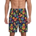 thumbnail image 2 of Daiia Colorful Pineapples1 Mens Woven Stretch Pajama Short,Short Pajama Pants-Medium, 2 of 9